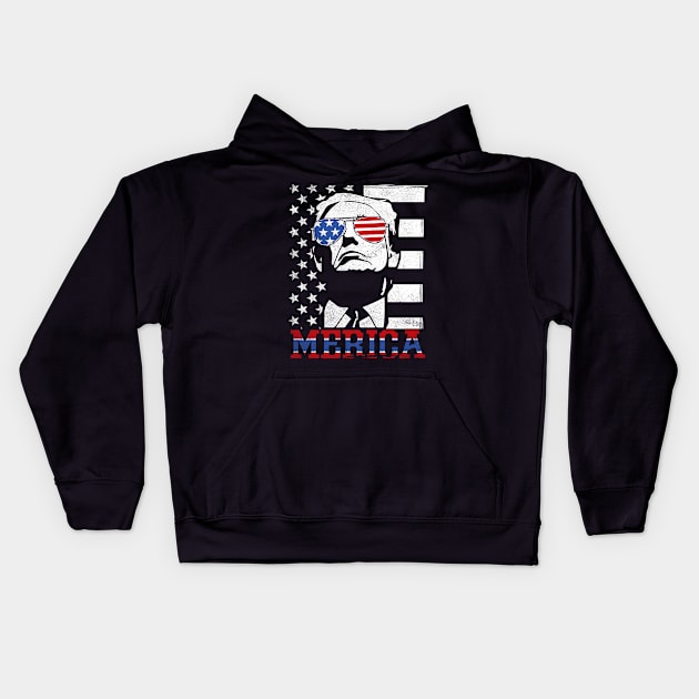 Merica Donald Trump Kids Hoodie by Dailygrind